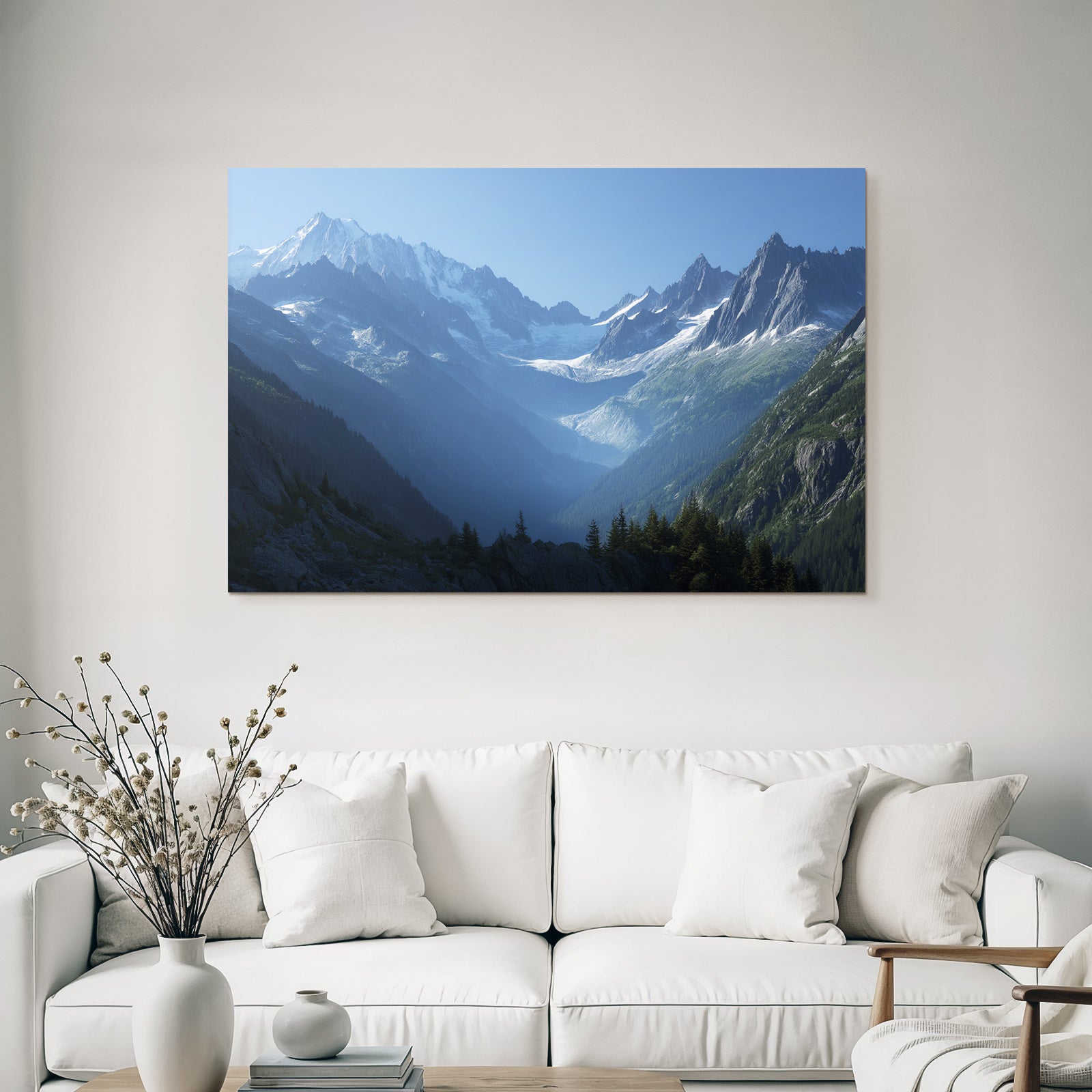 Berge Und Panoramen Berglandschaft Mit Tiefem Tal Und Nebel Morgens