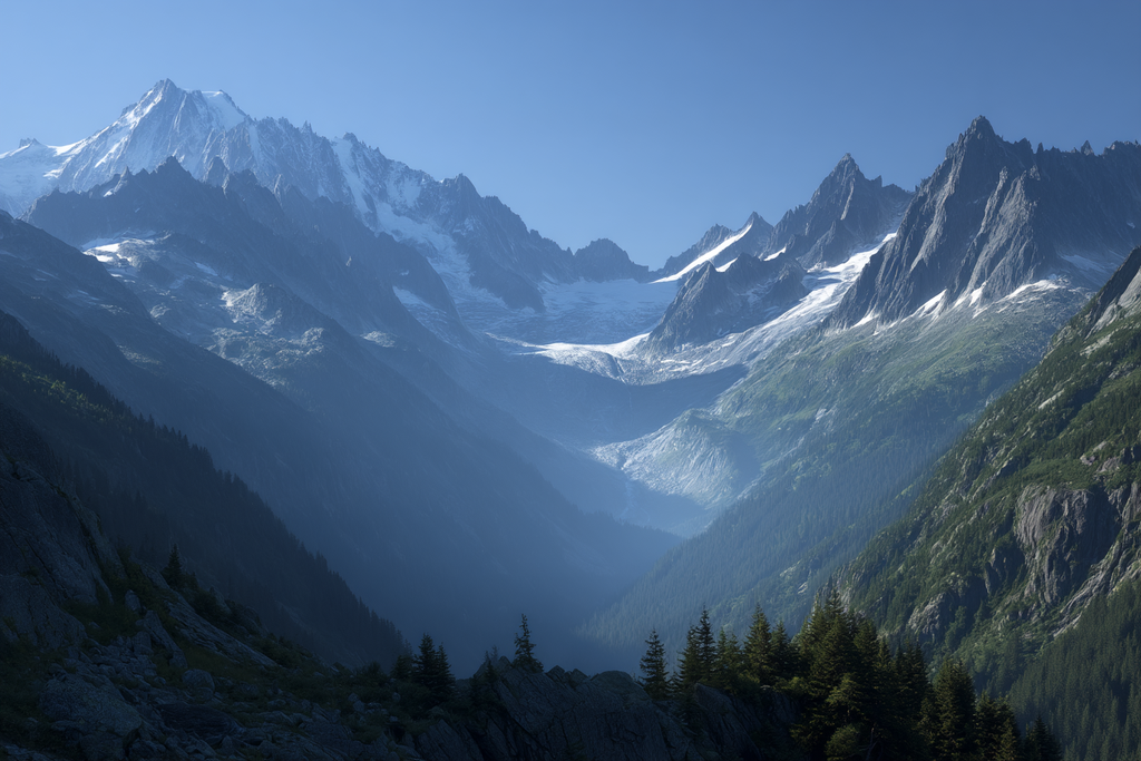 Berge Und Panoramen Berglandschaft Mit Tiefem Tal Und Nebel Morgens | Berge und Panoramen | Landschaften
