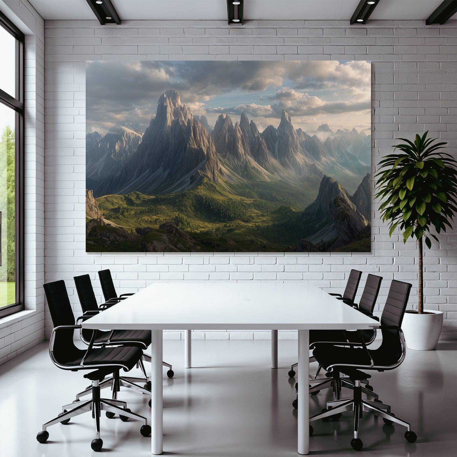 Berge Und Panoramen Dramatische Bergalandschaft Mit Grünen Vegetation Und Steilen Gipfeln