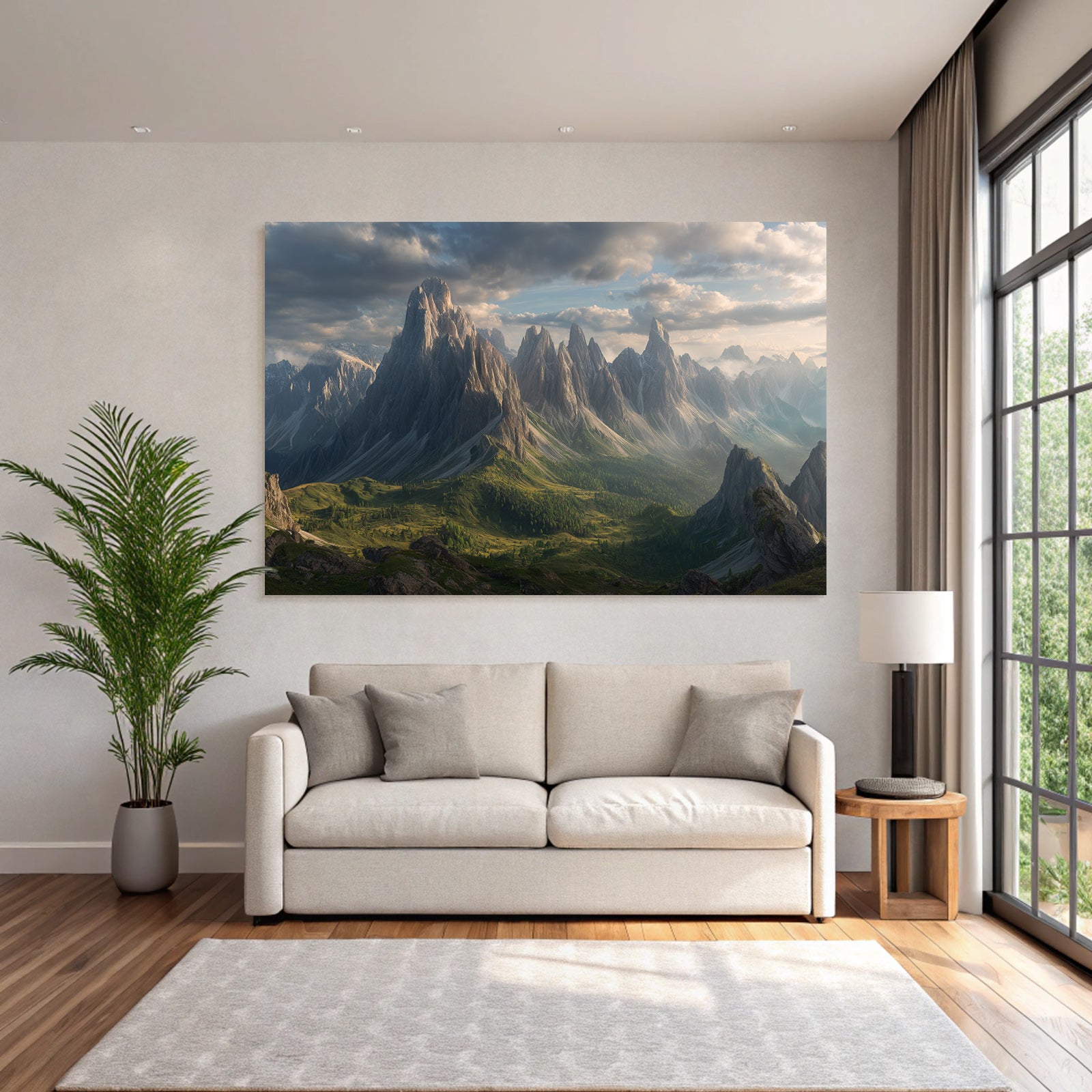 Berge Und Panoramen Dramatische Bergalandschaft Mit Grünen Vegetation Und Steilen Gipfeln