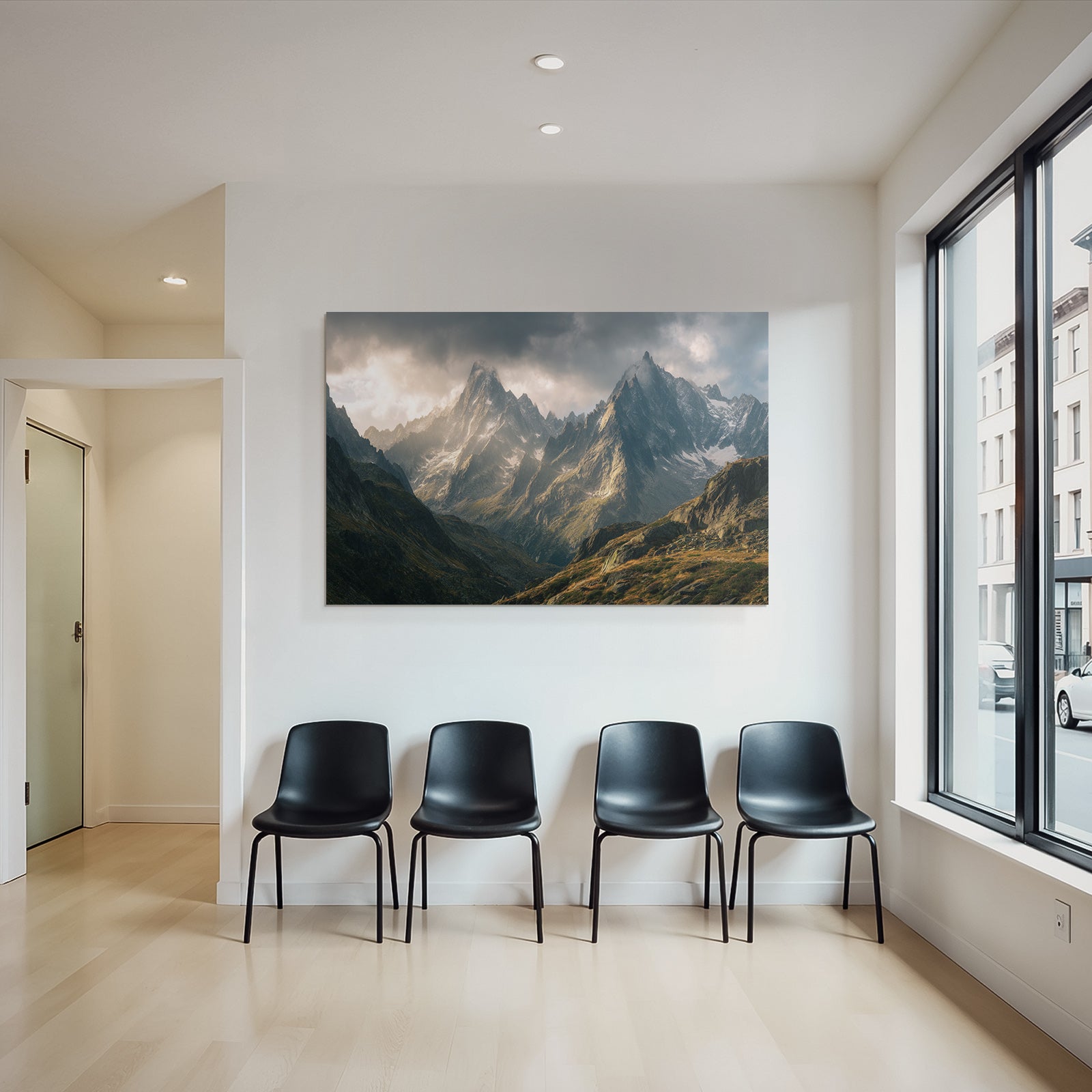 Berge Und Panoramen Dramatische Berglandschaft Mit Sonnenlicht Und Vegetation