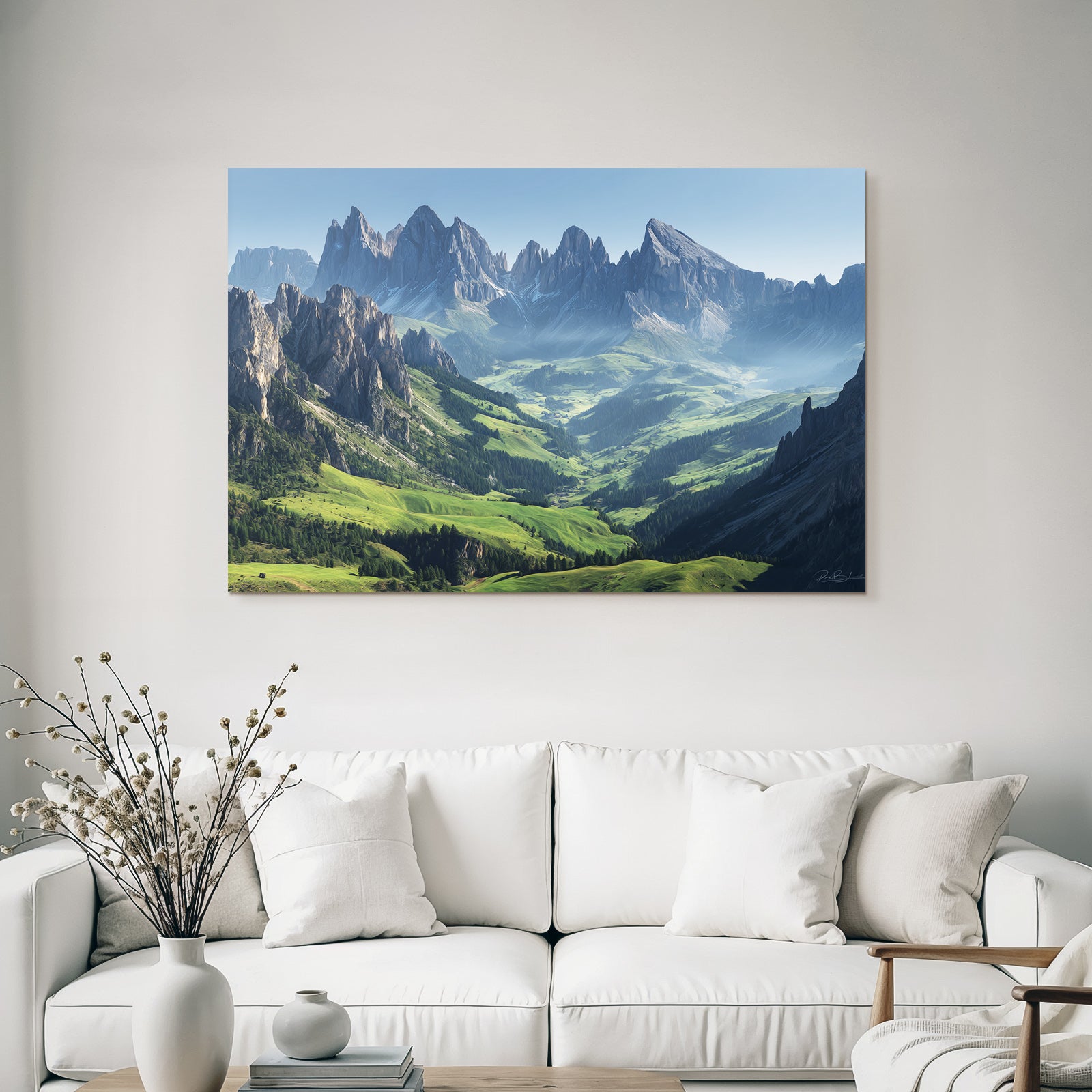 Berge Und Panoramen Malerische Landschaft Mit Bergen Und Grünen Tälern