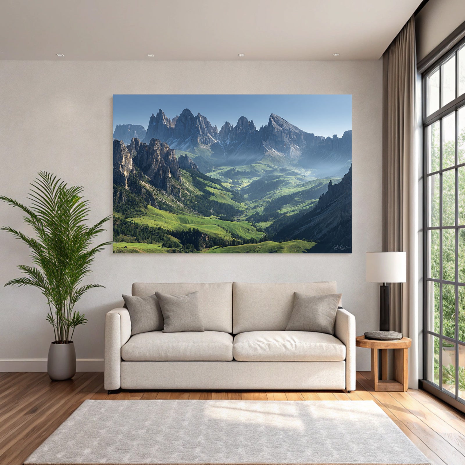 Berge Und Panoramen Malerische Landschaft Mit Bergen Und Grünen Tälern
