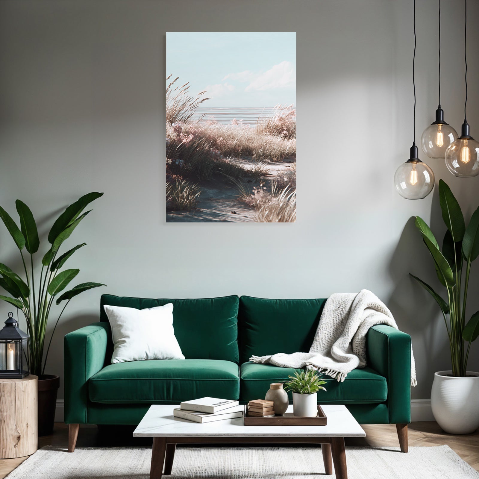 Friedliche Natur Küstenlandschaft Pastellfarben | Duenen und Heide | Landschaften