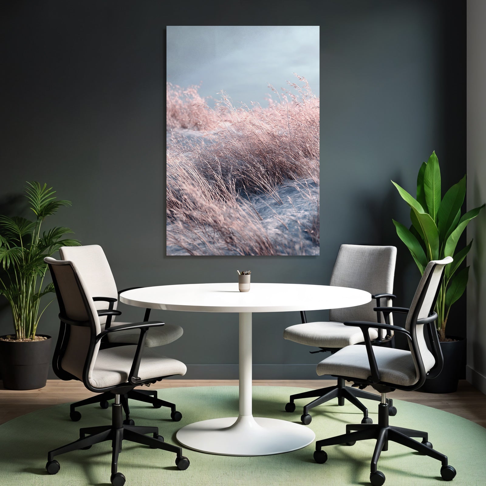 Tall Grasses In Soft Muted Landscape Tranquility And Natural Beauty | Duenen und Heide | Landschaften