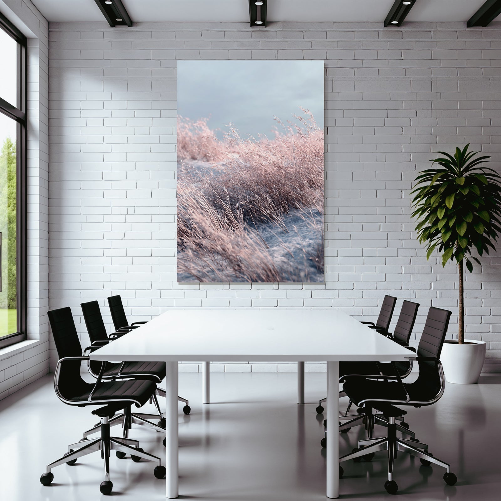 Tall Grasses In Soft Muted Landscape Tranquility And Natural Beauty | Duenen und Heide | Landschaften