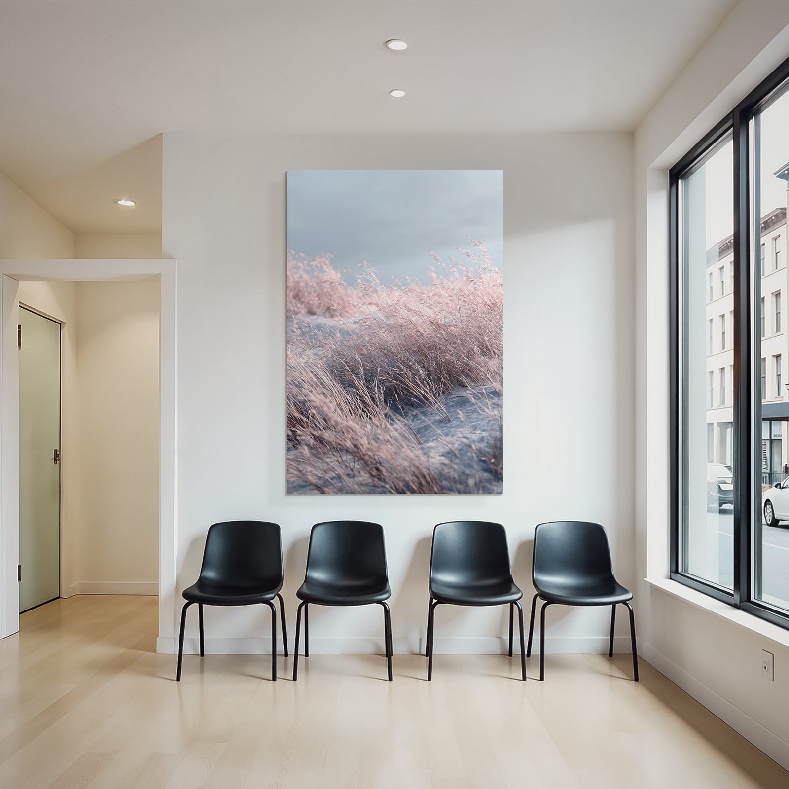 Tall Grasses In Soft Muted Landscape Tranquility And Natural Beauty | Duenen und Heide | Landschaften