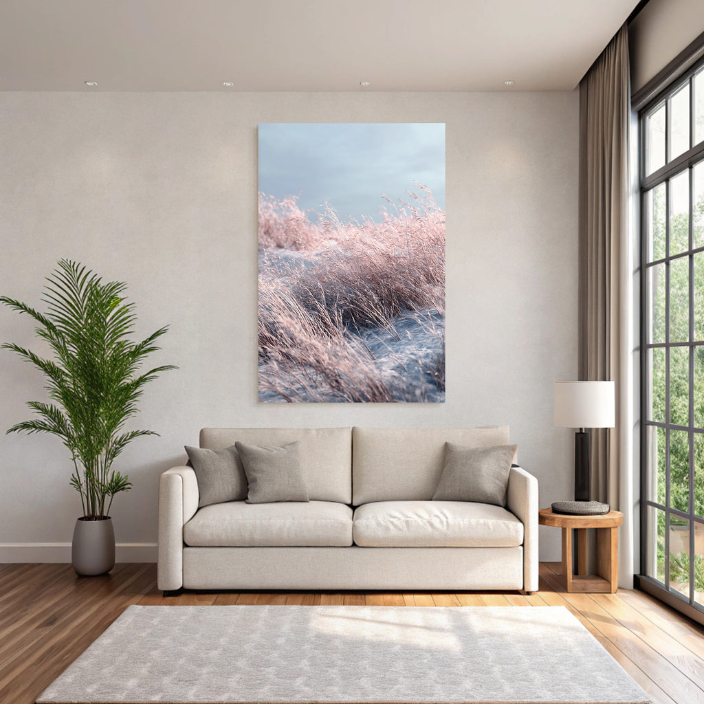 Tall Grasses In Soft Muted Landscape Tranquility And Natural Beauty | Duenen und Heide | Landschaften