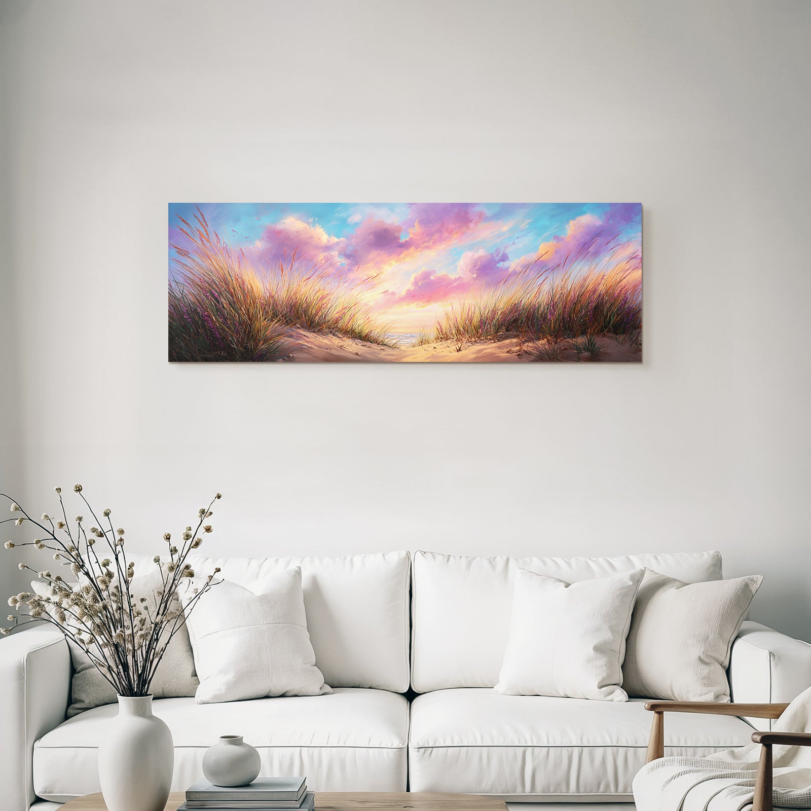 Lebensfrohes Strand Sonnenuntergang Landschaft