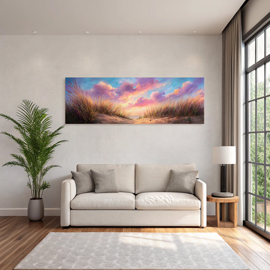 Lebensfrohes Strand Sonnenuntergang Landschaft