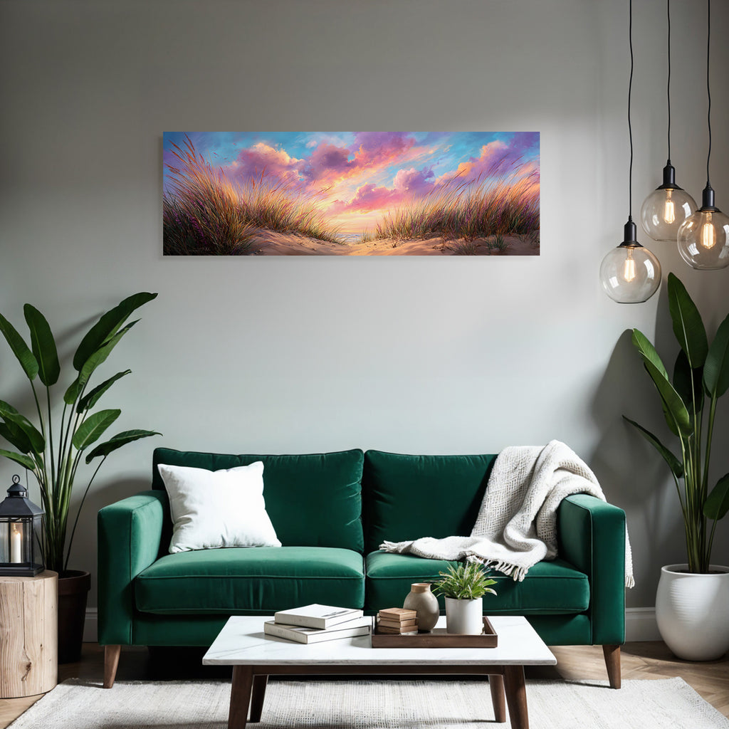 Lebensfrohes Strand Sonnenuntergang Landschaft