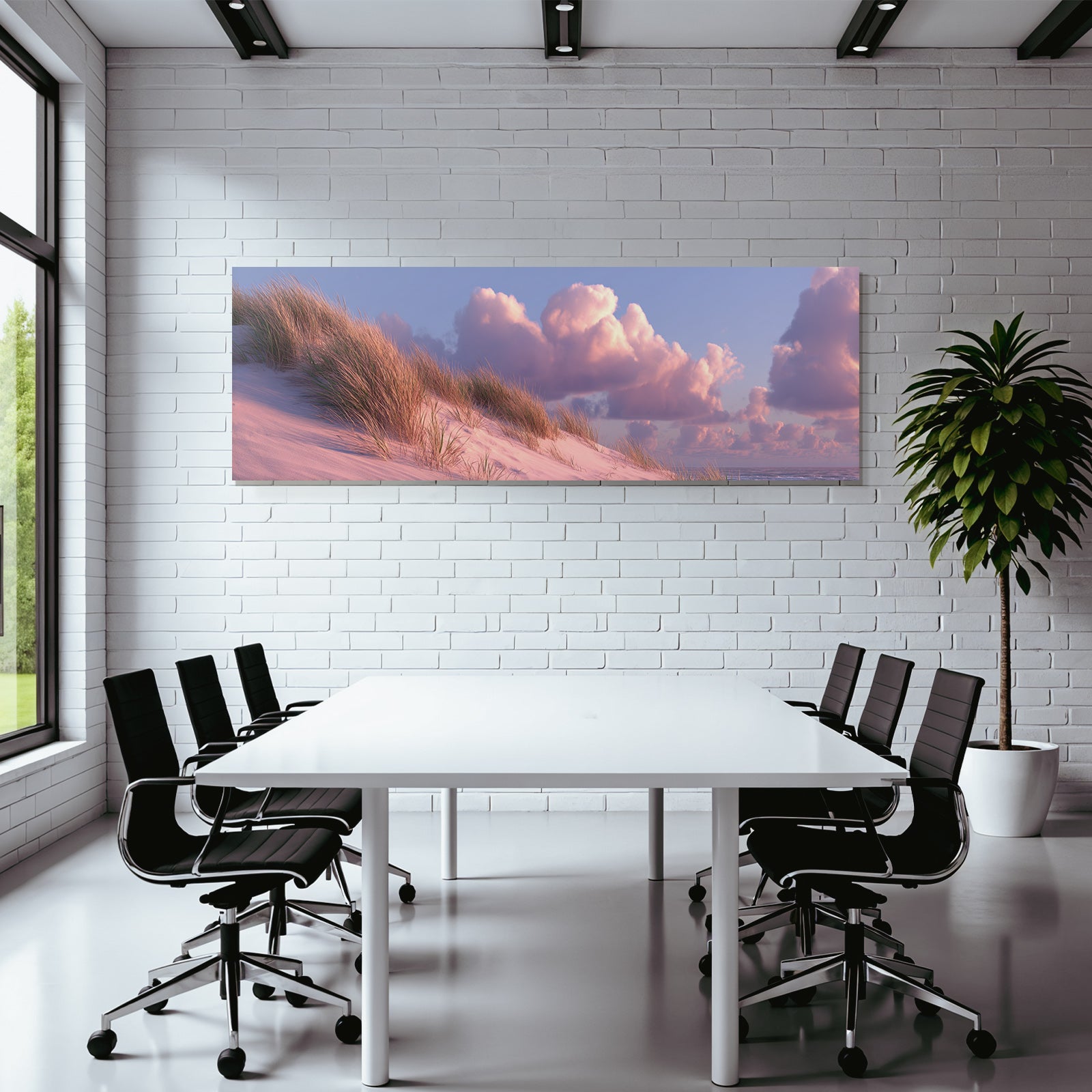 Ruhige Küstenlandschaft Sanddünen Und Himmel Mit Wolken | Duenen und Heide | Landschaften