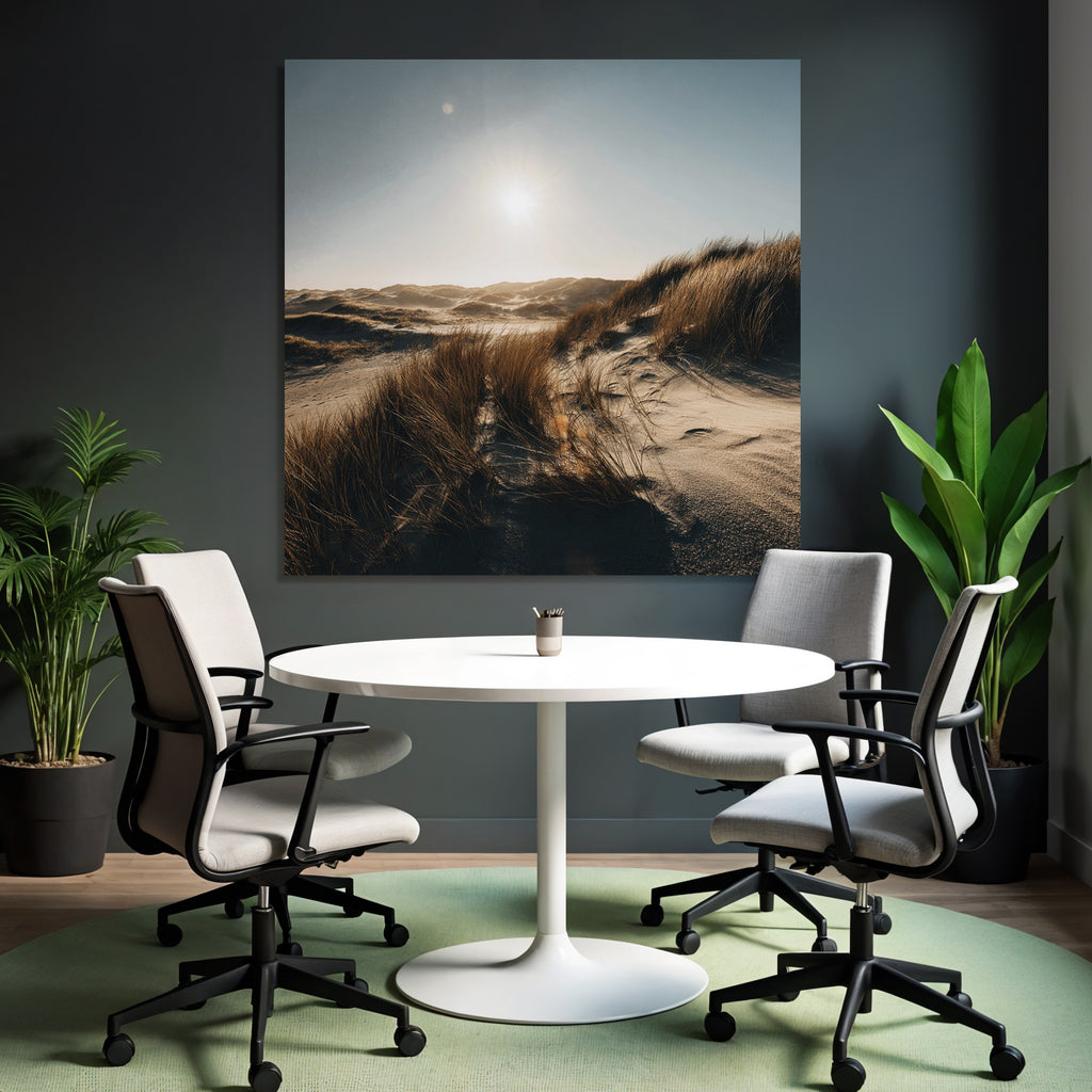 Tranquiles Naturlandschaft Sanddüne Gras Sonnenschein