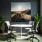 Tranquiles Naturlandschaft Sanddüne Gras Sonnenschein
