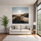 Tranquiles Naturlandschaft Sanddüne Gras Sonnenschein