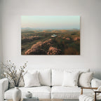 Idyllische Landschaft Mit Altem Auto Und Rose Blumen | Duenen und Heide | Landschaften