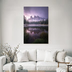 Dramatische Berglandschaft Mit Reflexion Im Wasser Mystische Atmosphäre