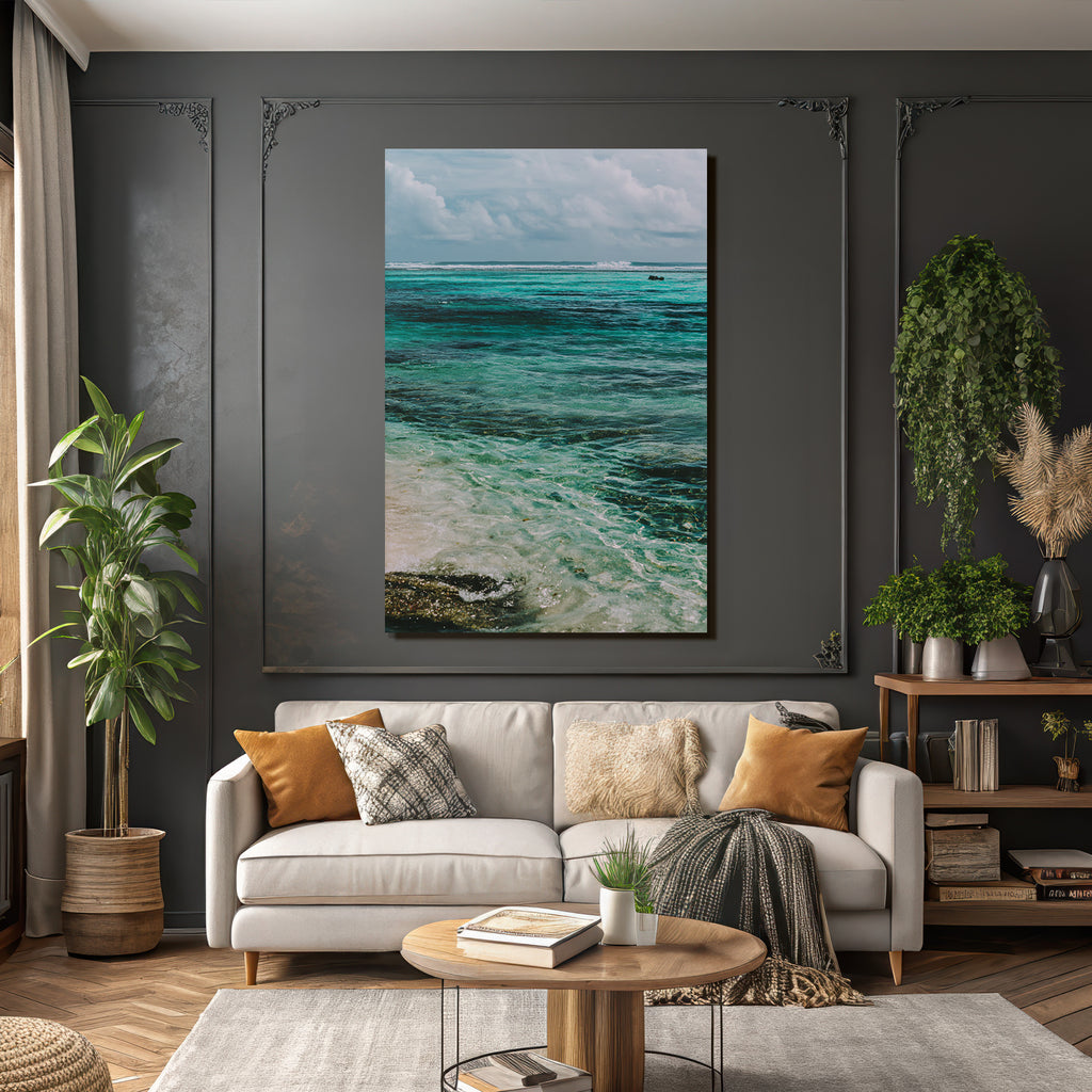 Klarer Ozean Turquoise Und Blaüs Wasser Sonnige Küste