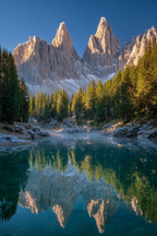 Majestätische Berge Reflektion Im Wasser Natur Sunset Szenen | Seen und Unterwasserwelten | Landschaften