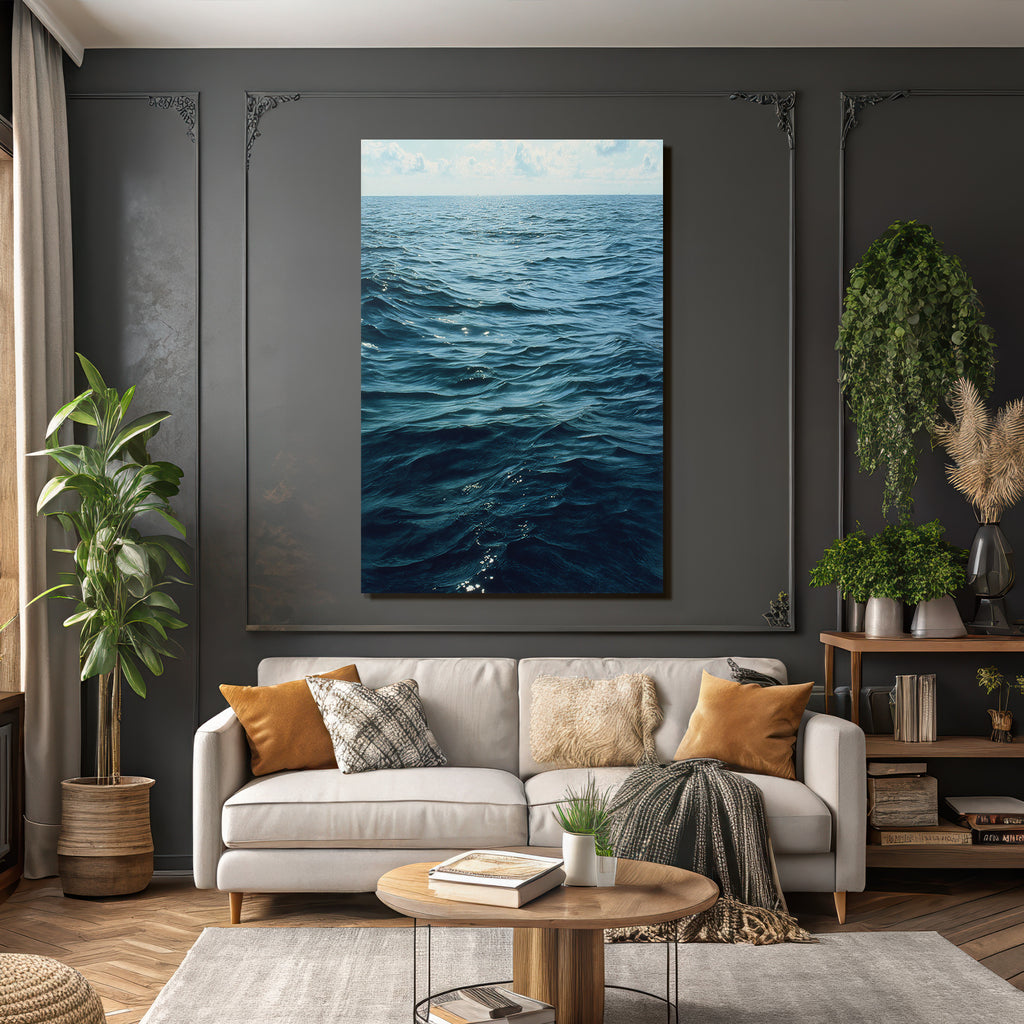 Ocean Waves Sunny Atmosphere Mit Schimmerndem Wasser