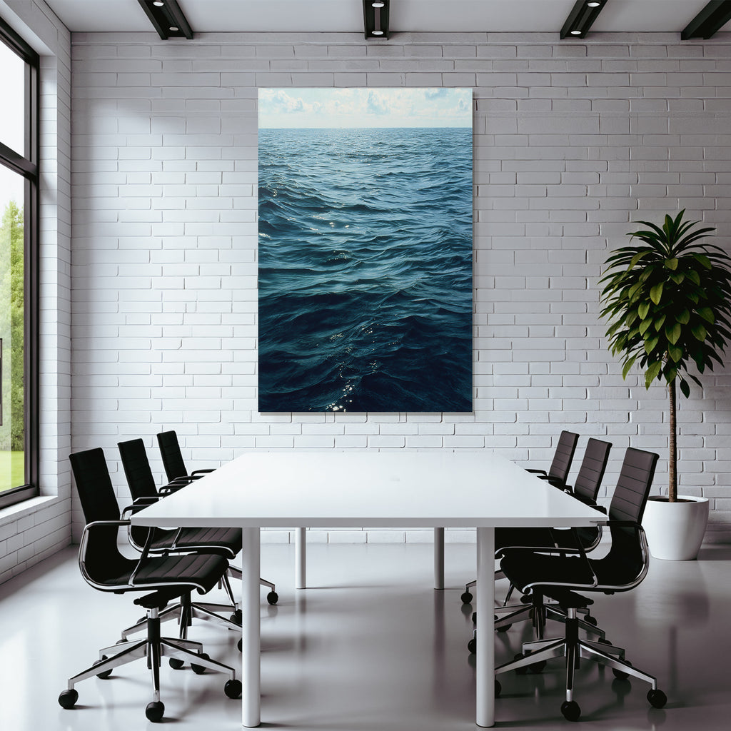 Ocean Waves Sunny Atmosphere Mit Schimmerndem Wasser