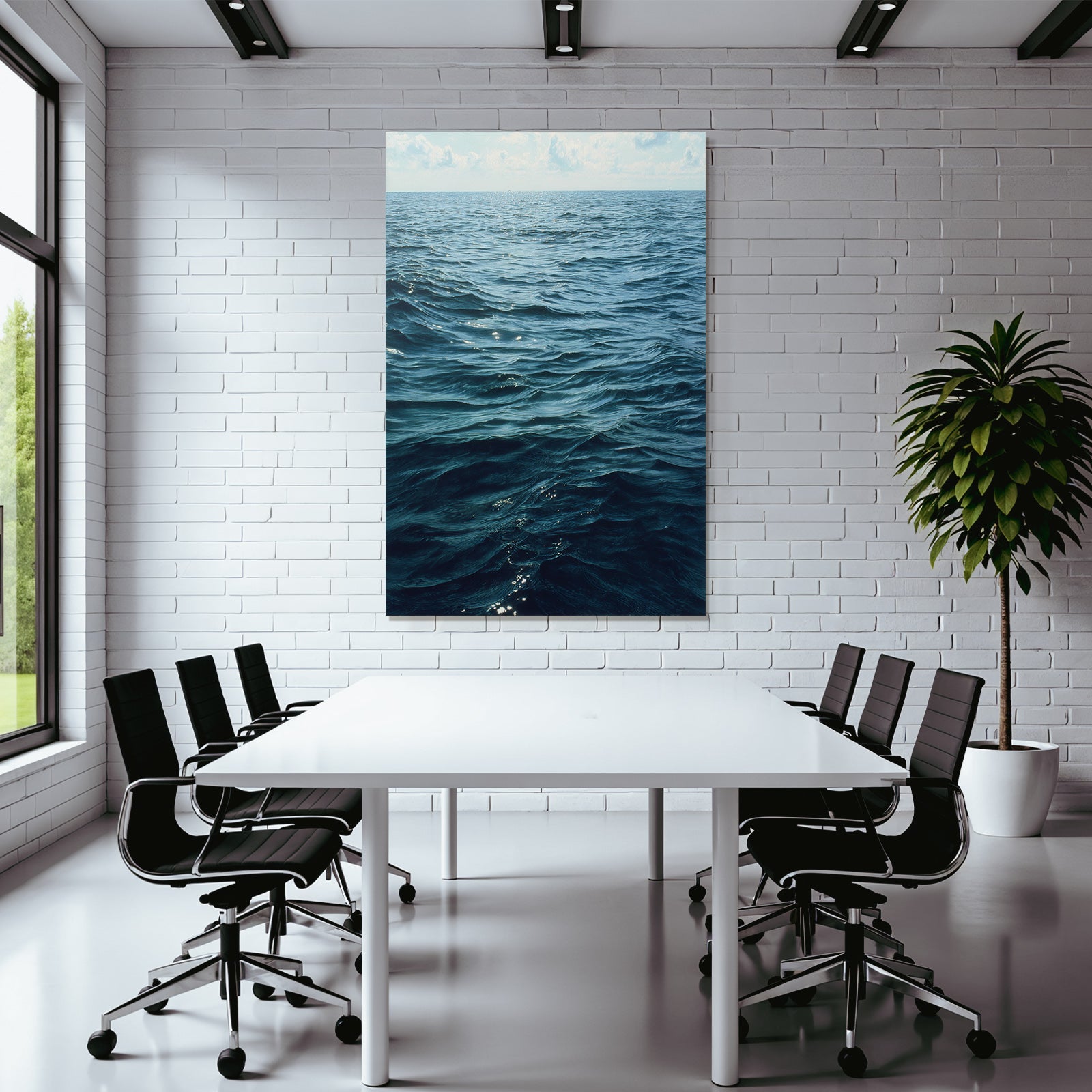 Ocean Waves Sunny Atmosphere Mit Schimmerndem Wasser
