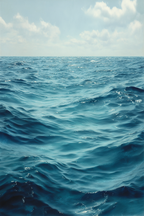 Ruhiger Ozean Mit Sanften Wellen Unter Angenehmem Himmel | Seen und Unterwasserwelten | Landschaften