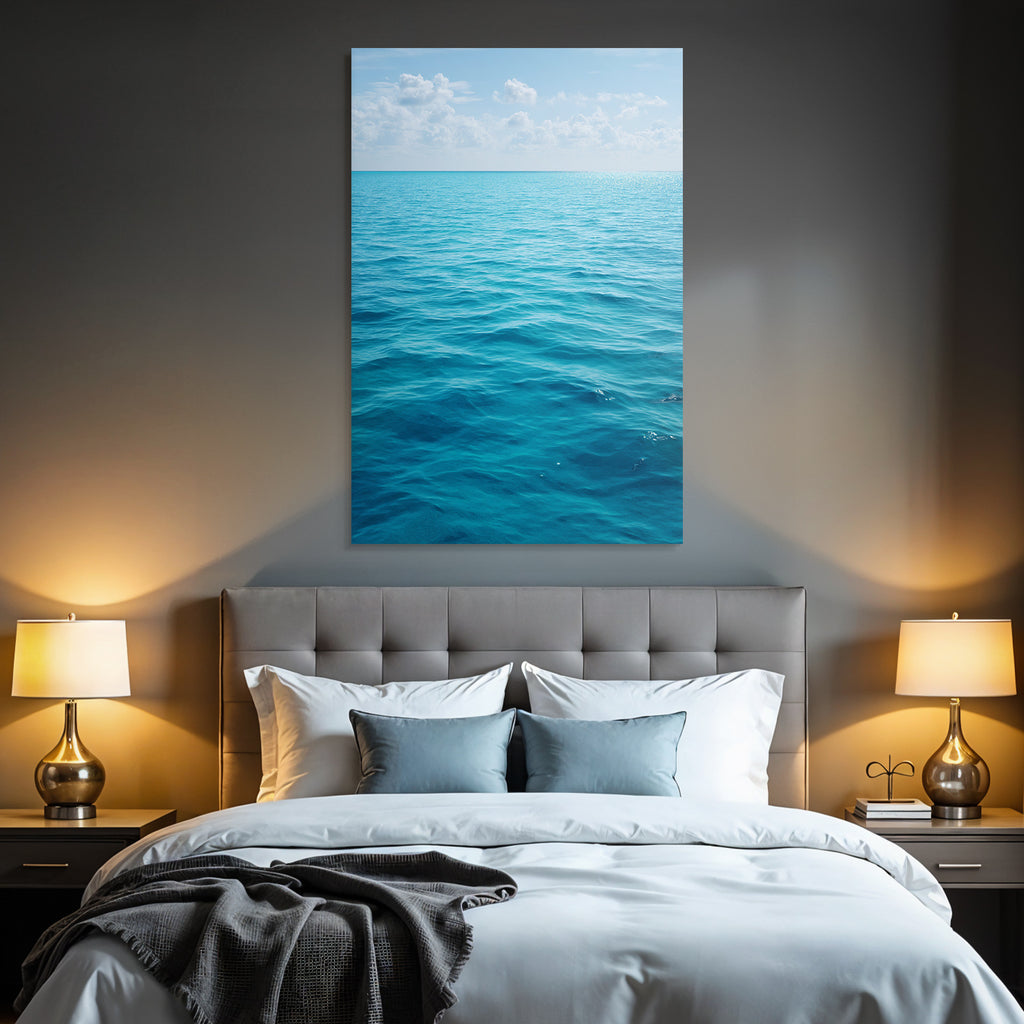 Ruhiger Wasserbereich Unter Blaüm Himmel Turquoise Reflektion