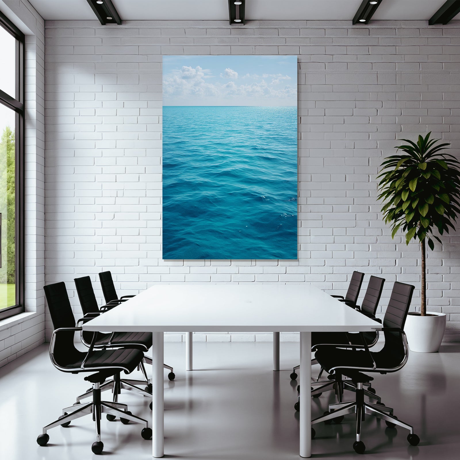Ruhiger Wasserbereich Unter Blaüm Himmel Turquoise Reflektion