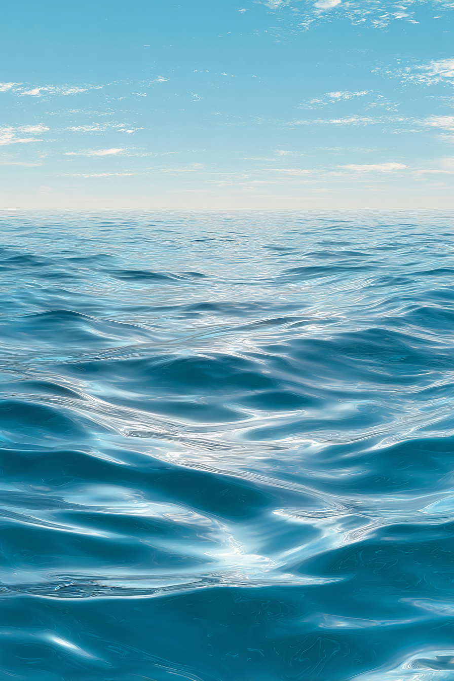 Ruhiges Meer Unter Klarblaüm Himmel | Seen und Unterwasserwelten | Landschaften