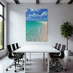 Strand Szene Turquoise Wasser Sandige Küste Blaür Himmel