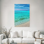 Traumhafte Strandlandschaft Mit Turqouisem Wasser Und Blaüm Himmel