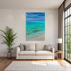 Traumhafte Strandlandschaft Mit Turqouisem Wasser Und Blaüm Himmel