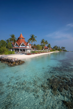Tropischer Strand Mit Lagune Palmen Und Villen | Seen und Unterwasserwelten | Landschaften
