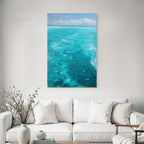 Turquoise Meer Küstliche Idylle Mit Inseln Unter Einem Wolkigen Himmel