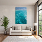 Turquoise Meer Küstliche Idylle Mit Inseln Unter Einem Wolkigen Himmel