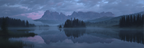 Friedliche Landschaft Mit Bergen Und See Im Nebel Dawn Dusk | Seen und Unterwasserwelten | Landschaften