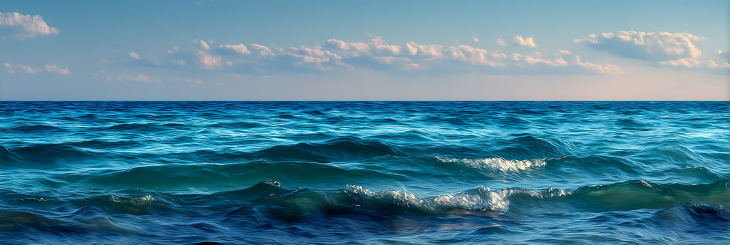 Ruhige Ozeanszene Mit Blaüm Wasser Und Wolken | Seen und Unterwasserwelten | Landschaften