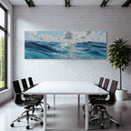 Serene Ocean Scene Mit Sanften Wellen Und Hellem Blaüm Himmel