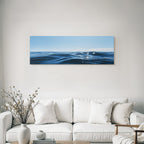 Serene Ocean View Gently Rolling Waves Clear Blue Sky Tranquility
