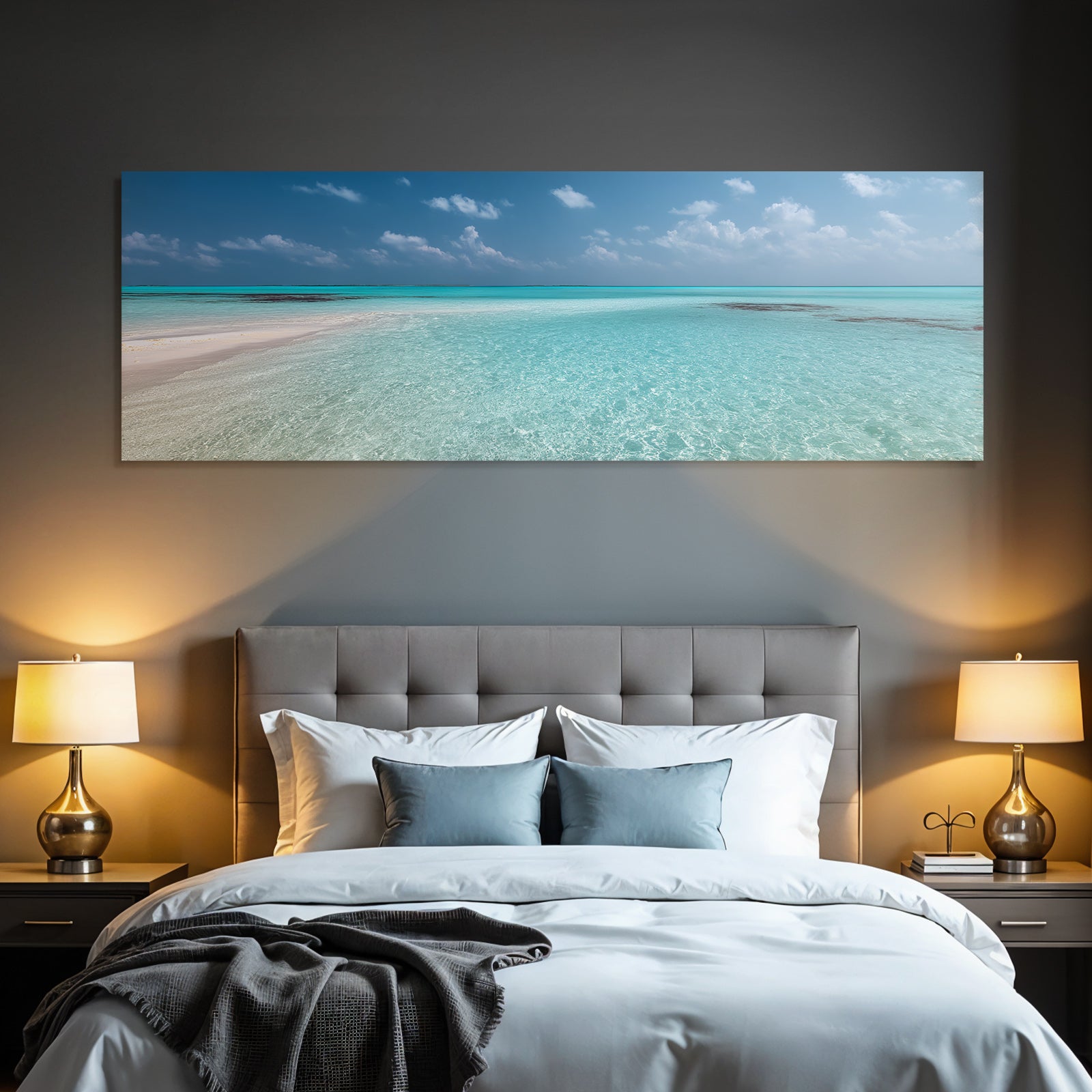 Traumstrand Mit Klaren Wasser Und Blaün Himmel