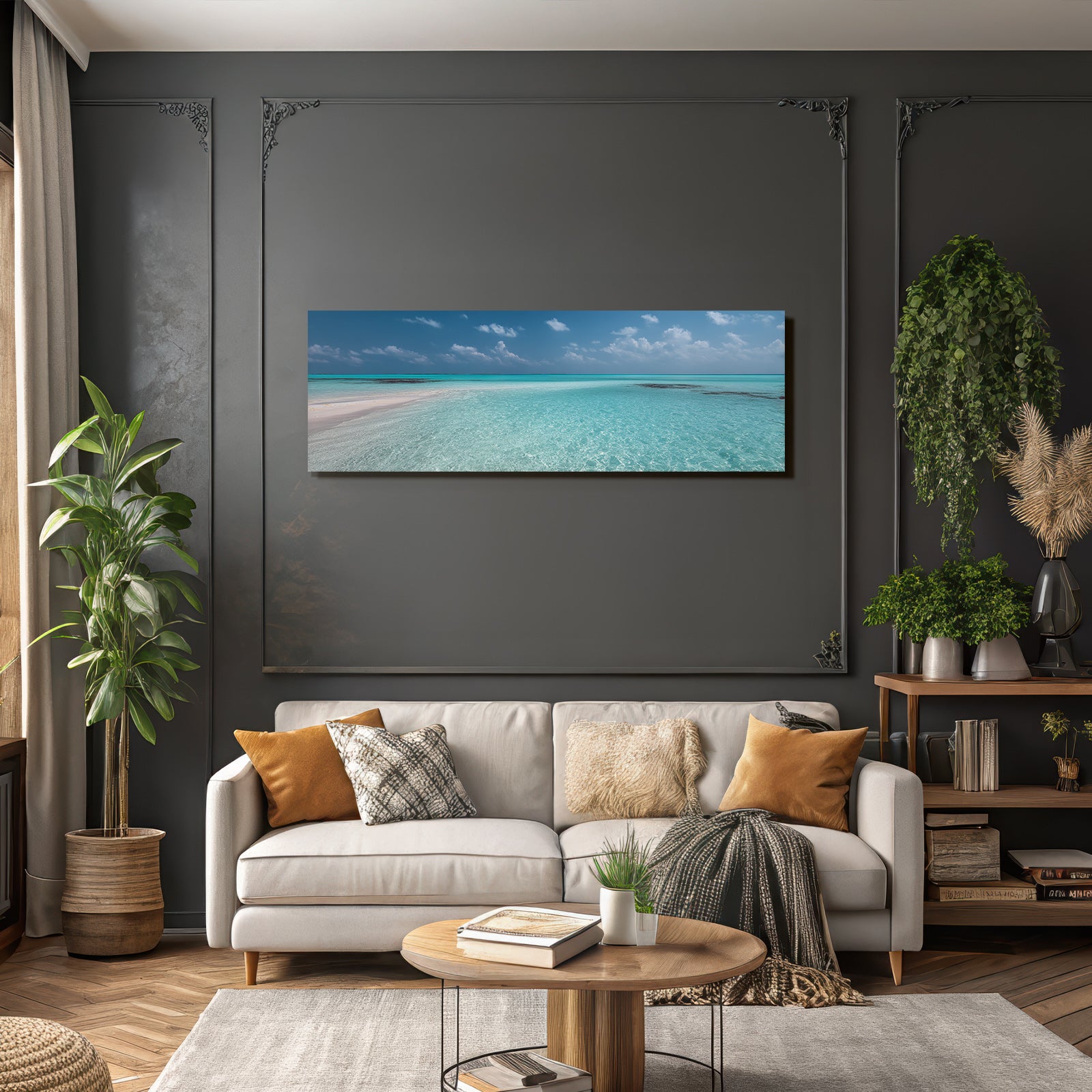 Traumstrand Mit Klaren Wasser Und Blaün Himmel