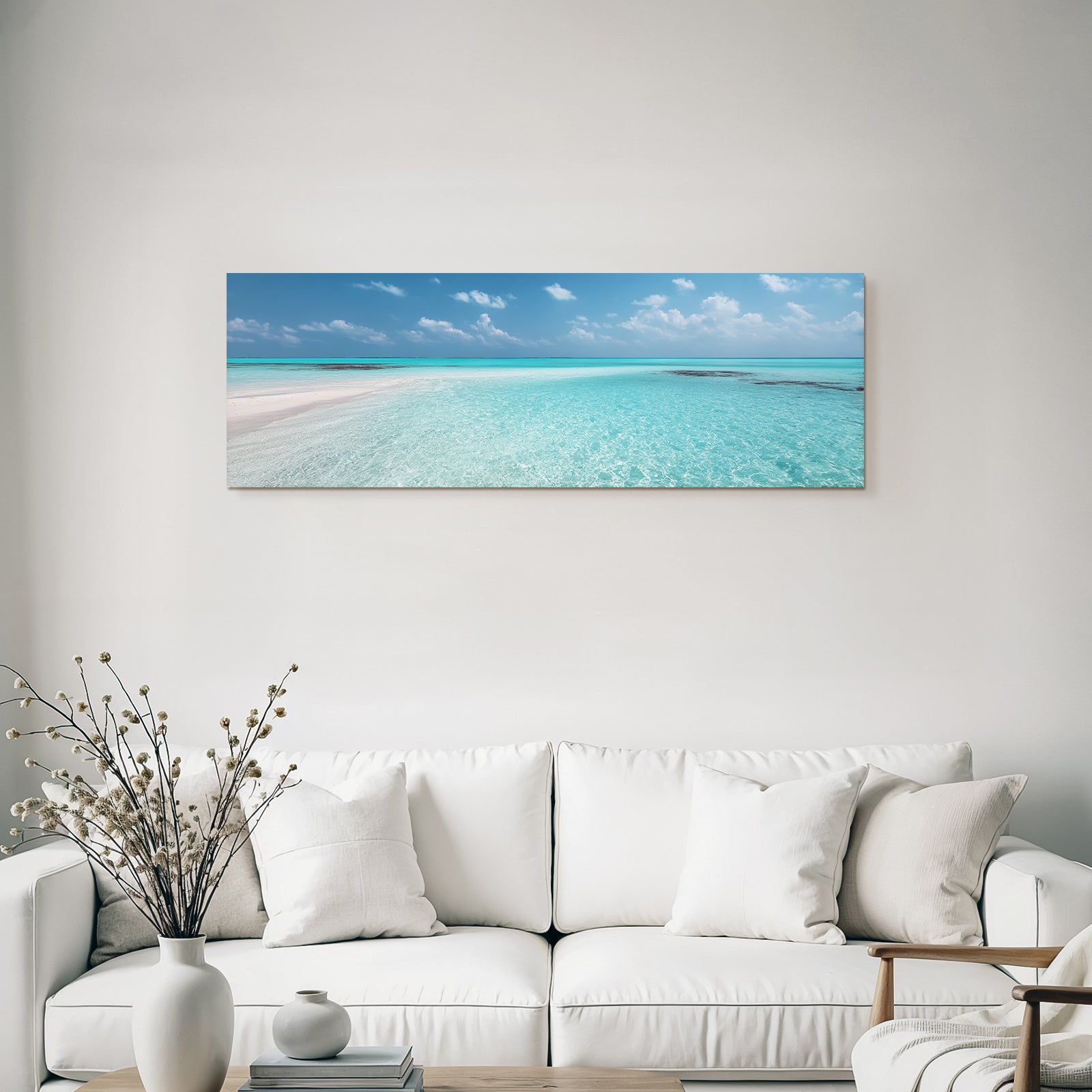 Traumstrand Mit Klaren Wasser Und Blaün Himmel