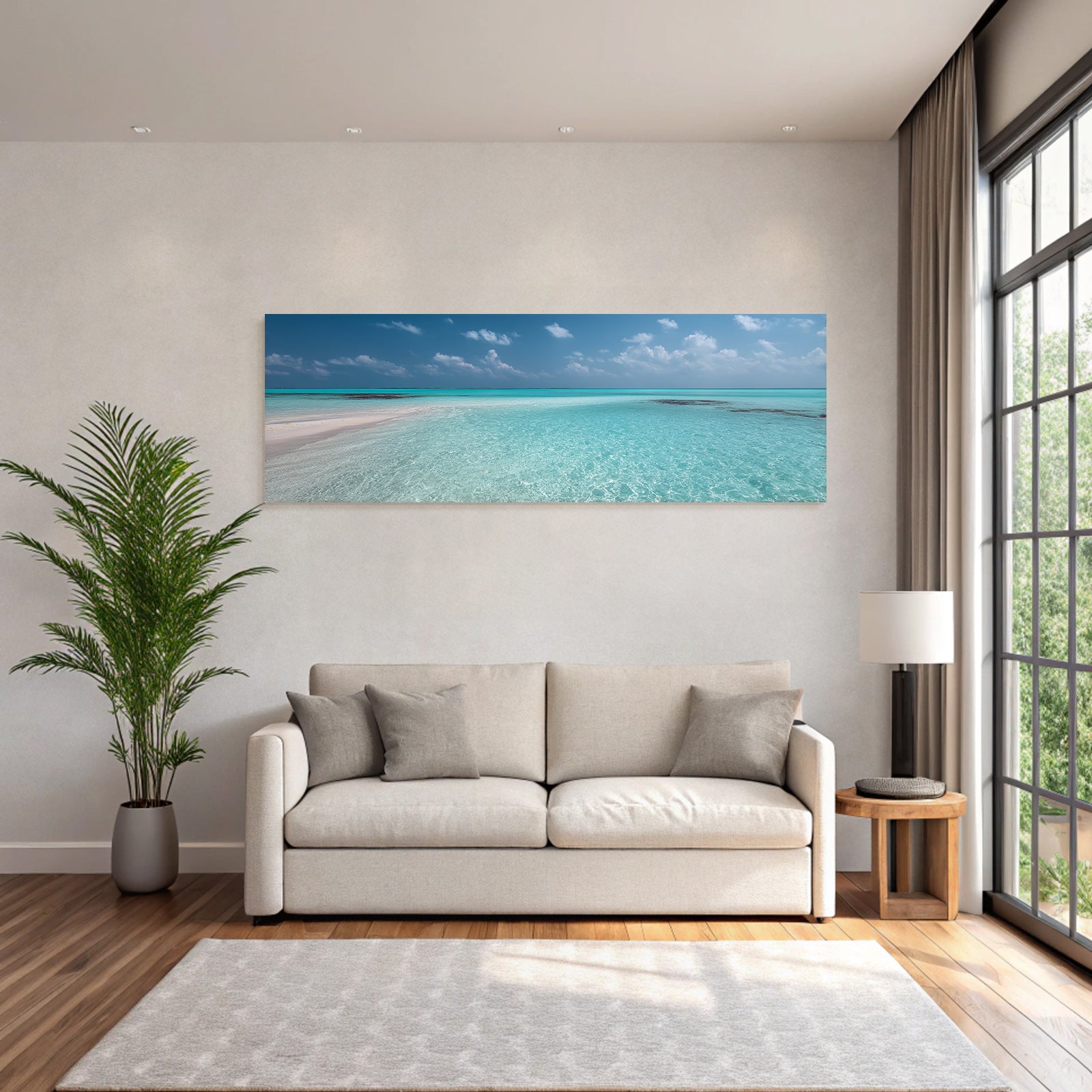 Traumstrand Mit Klaren Wasser Und Blaün Himmel