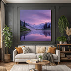 Friedliche Landschaft Mit Bergen Und See Im Hintergrund