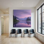 Friedliche Landschaft Mit Bergen Und See Im Hintergrund