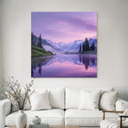 Friedliche Landschaft Mit Bergen Und See Im Hintergrund