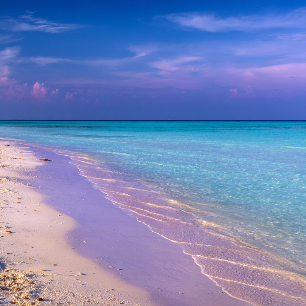 Friedlicher Strand Szene Mit Klaren Türkisfarbenem Wasser Und Sandigem Ufer | Seen und Unterwasserwelten | Landschaften