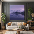 Ruhige Landschaft Mit Mountains Und Wasser Mit Nebel