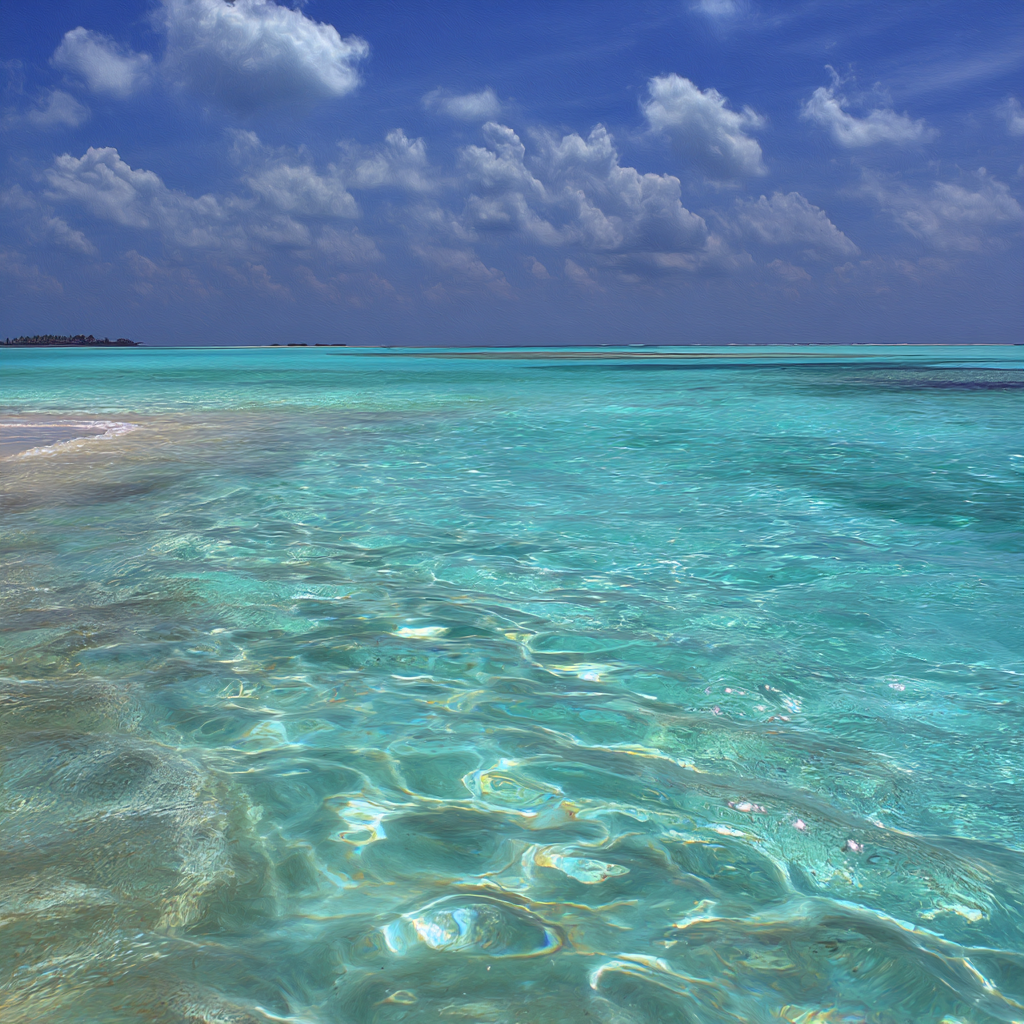 Tropischer Strand Seascape Blaür Himmel Klares Wasser | Seen und Unterwasserwelten | Landschaften